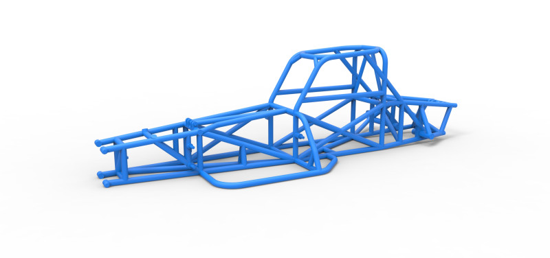 Frame of Supermodified front engine race car V4 Scale 1 to 25 3D 打印模型 .c4d .max .obj .3ds .fbx .stl .blend