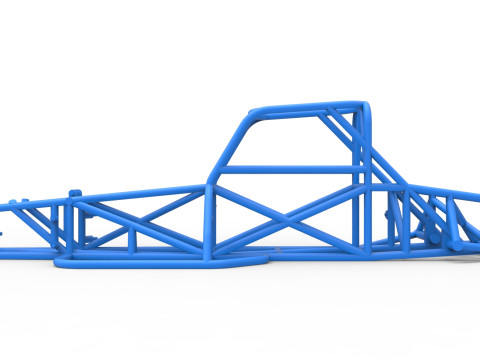 Frame of Supermodified front engine race car V4 Scale 1 to 25 Model Cetak 3D