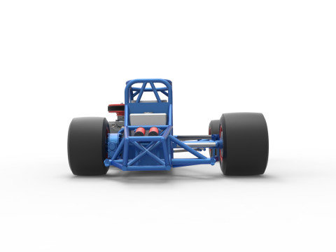 Supermodified front engine race car Base Version 4 Scale 1 to 25 3D Принт Модель
