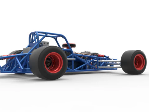 Supermodifizierter Rennwagen mit Frontmotor, Basisversion 4, Ma&szlig;stab 1 bis 25 3D Druckmodell