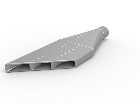 NASCAR Boom Tube Exhaust Scale 1 to 25 Modelo de impresión 3D