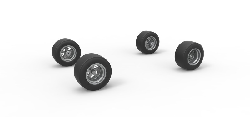 Wheel Set of 350 Supermodified Scale 1 to 25 Modello di stampa 3D .c4d .max .obj .3ds .fbx .stl .blend 