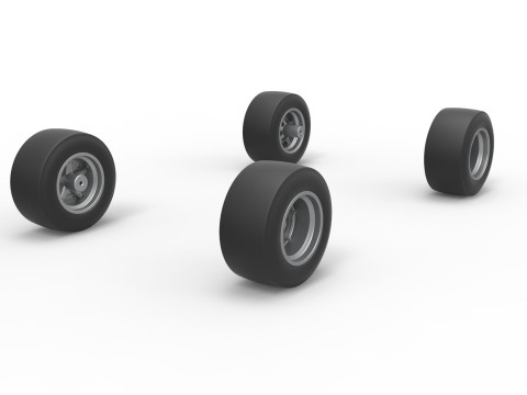 Wheel Set of 350 Supermodified Scale 1 to 25 Modello di stampa 3D