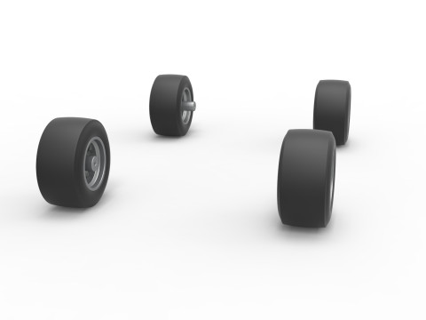 Wheel Set of 350 Supermodified Scale 1 to 25 Modello di stampa 3D