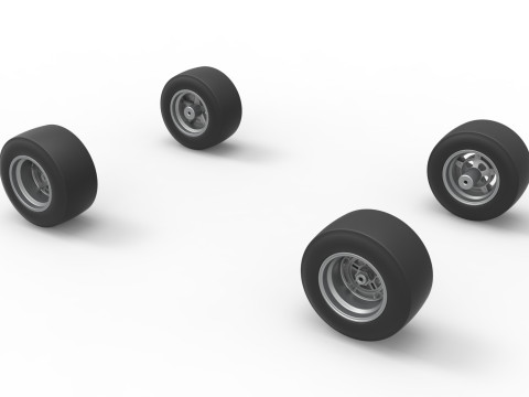 Wheel Set of 350 Supermodified Scale 1 to 25 Modello di stampa 3D