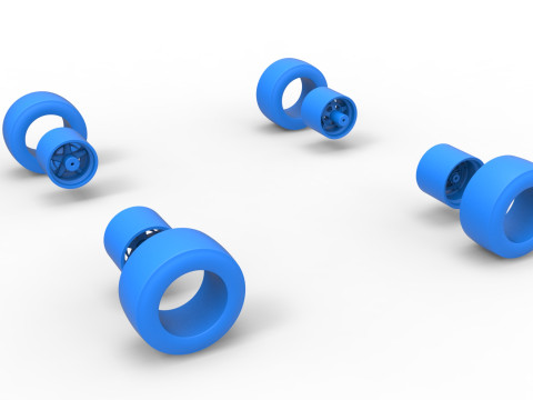 Wheel Set of 350 Supermodified Scale 1 to 25 Modello di stampa 3D