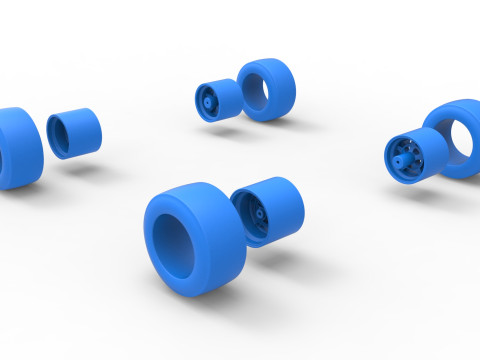 Wheel Set of 350 Supermodified Scale 1 to 25 Modello di stampa 3D