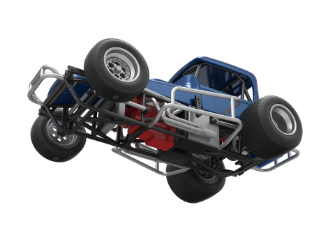 Vintage Sprint car Version 2 Scale 1 to 25 3D प्रिंट मॉडल