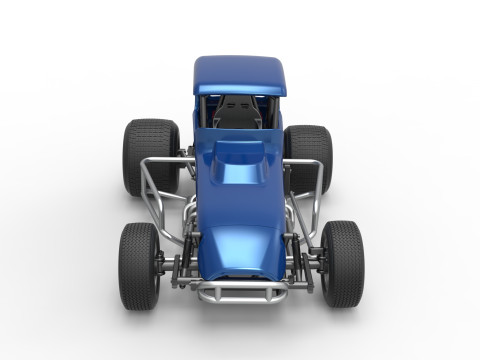 Vintage Sprint car Version 2 Scale 1 to 25 3D प्रिंट मॉडल