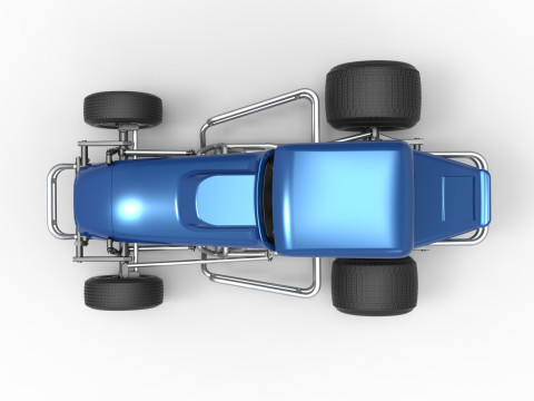 Vintage Sprint car Version 2 Scale 1 to 25 3D प्रिंट मॉडल