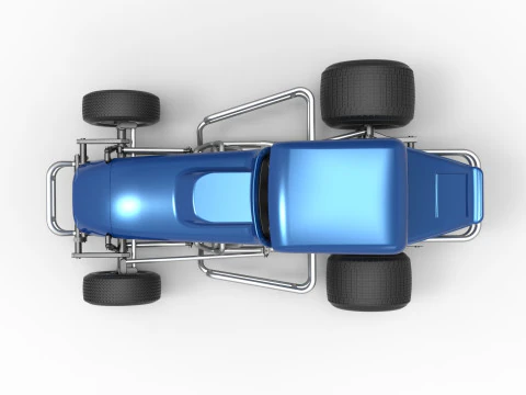 Vintage Sprint car Version 2 Scale 1 to 25 3D Print Model
