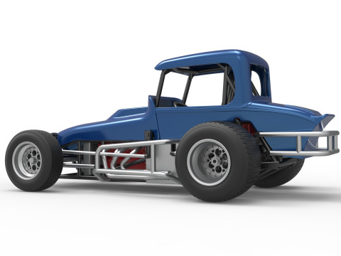 Vintage Sprint car Version 2 Scale 1 to 25 3D प्रिंट मॉडल