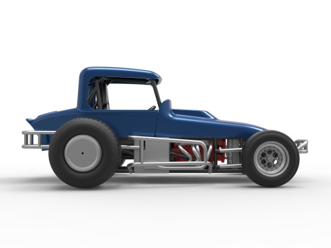 Vintage Sprint car Version 2 Scale 1 to 25 3D प्रिंट मॉडल