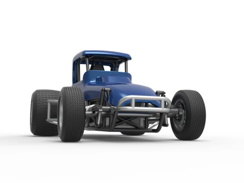 Vintage Sprint car Version 2 Scale 1 to 25 3D Print Model