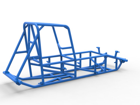 Frame of Vintage Sprint car Version 2 Scale 1 to 25 Modello di stampa 3D