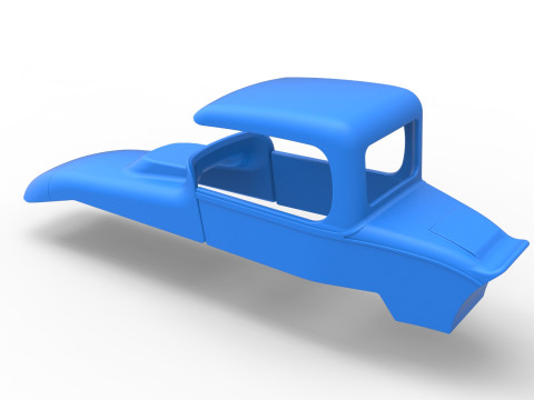 Shell of Vintage Sprint car Scale 1 to 25 Modello di stampa 3D