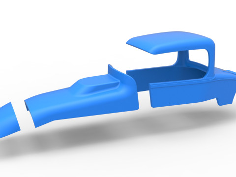 Shell of Vintage Sprint car Scale 1 to 25 Modello di stampa 3D