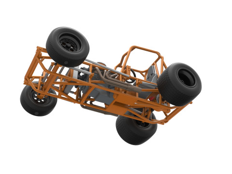 Vintage Sprint car Base Version 2 Scale 1 to 25 3D 프린트 모델