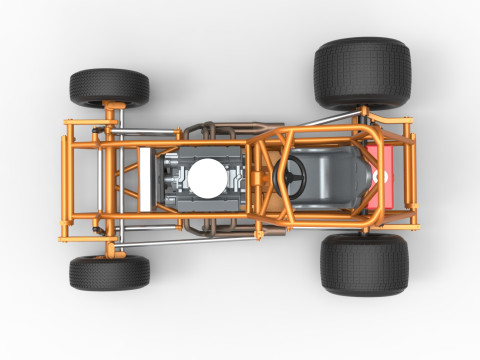 Vintage Sprint car Base Version 2 Scale 1 to 25 3D 프린트 모델