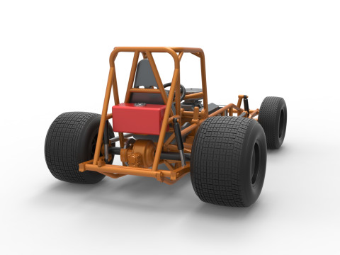 Vintage Sprint car Base Version 2 Scale 1 to 25 3D 프린트 모델