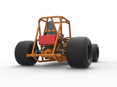 Vintage Sprint car Base Version 2 Scale 1 to 25 3D 프린트 모델