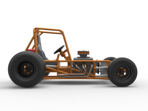 Vintage Sprint car Base Version 2 Scale 1 to 25 3D 프린트 모델