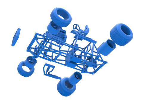 Vintage Sprint car Base Version 2 Scale 1 to 25 3D 프린트 모델