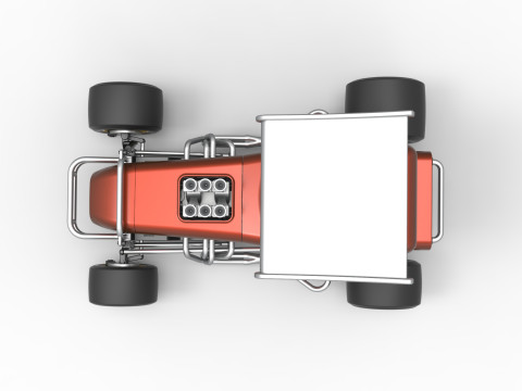 Vintage Winged Supermodified stock car Scale 1 to 25 3D Baskı Modeli