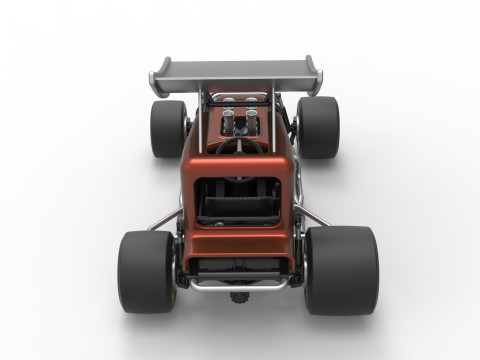 Vintage Winged Supermodified stock car Scale 1 to 25 3D Baskı Modeli