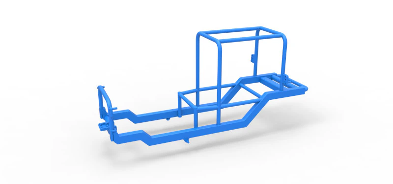 Frame of Vintage Supermodified stock car Scale 1 to 25 3D Print Model .c4d .max .obj .3ds .fbx .stl .blend 