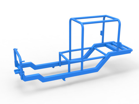 Frame of Vintage Supermodified stock car Scale 1 to 25 3D Принт Модель