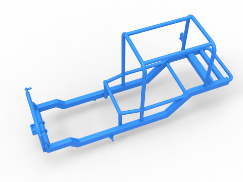 Frame of Vintage Supermodified stock car Scale 1 to 25 Model Cetak 3D