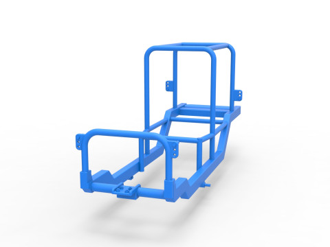 Frame of Vintage Supermodified stock car Scale 1 to 25 Model Cetak 3D