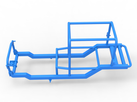 Frame of Vintage Supermodified stock car Scale 1 to 25 Model Cetak 3D