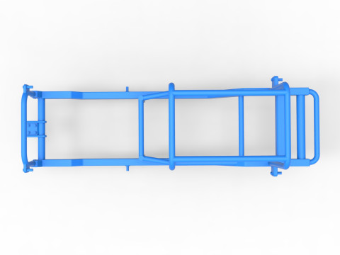 Frame of Vintage Supermodified stock car Scale 1 to 25 Model Cetak 3D