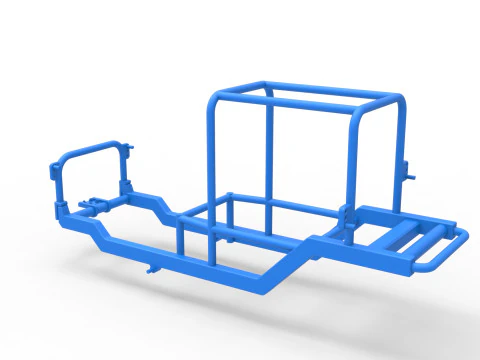Frame of Vintage Supermodified stock car Scale 1 to 25 3D Print Model