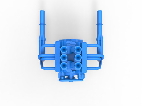 Engine of Vintage Supermodified stock car Scale 1 to 25 Modello di stampa 3D