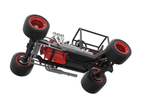 Vintage Supermodified stock car Base Scale 1 to 25 Modèles 3D en vedette
