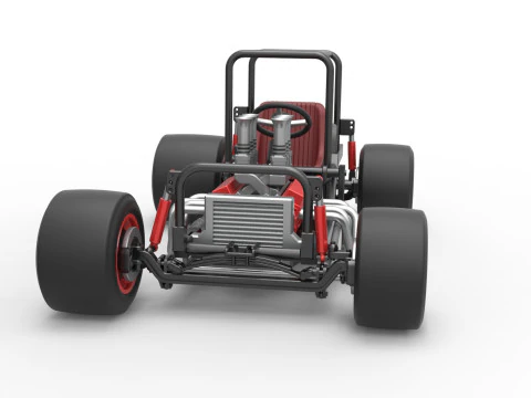 Vintage Supermodified stock car Base Scale 1 to 25 3D Print Model