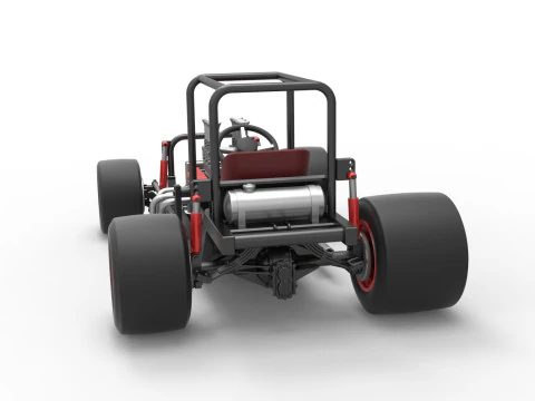 Vintage Supermodified stock car Base Scale 1 to 25 3D Print Model
