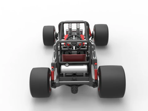 Vintage Supermodified stock car Base Scale 1 to 25 3D Print Model