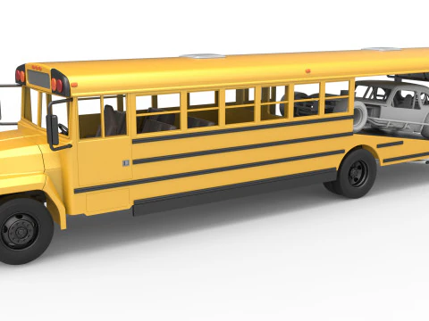 Vintage Transporter f&uuml;r Rennwagen Version 6 im Ma&szlig;stab 1 bis 25 3D Druckmodell