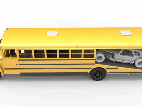 Vintage Transporter truck for Race car Version 6 Scale 1 to 25 3D Print Model
