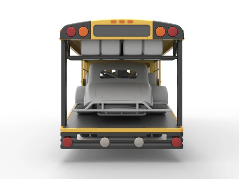 Vintage Transporter truck for Race car Version 6 Scale 1 to 25 3D Print Model