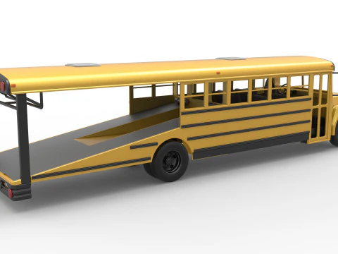 Vintage Transporter truck for Race car Version 6 Scale 1 to 25 3D Print Model