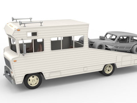 Vintage Transporter truck for Race car Version 7 Scale 1 to 25 Modello di stampa 3D
