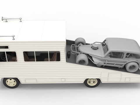 Vintage Transporter truck for Race car Version 7 Scale 1 to 25 3D Принт Модель