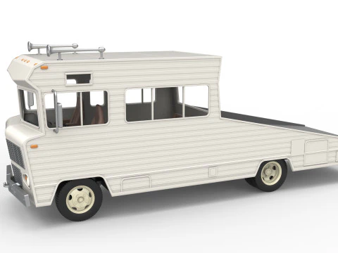 Vintage Transporter truck for Race car Version 7 Scale 1 to 25 3D Print Model