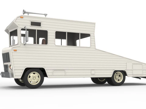 Vintage Transporter truck for Race car Version 7 Scale 1 to 25 3D Print Model