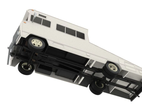Vintage Transporter truck for Race car Version 7 Scale 1 to 25 3D Print Model